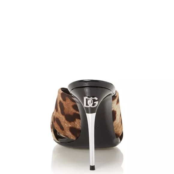 Dolce & Gabbana 
 Leopard-Printed Satin Mules - Picture 5 of 7